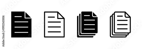 Document icon vector illustration. Paper sign and symbol. File Icon