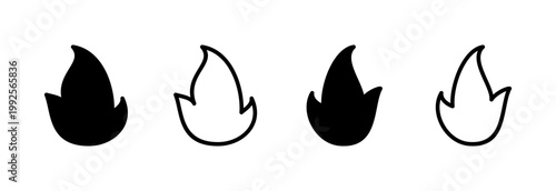 Fire icon vector illustration. fire sign and symbol