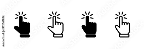 Hand cursor icon vector illustration. cursor sign and symbol. hand cursor icon clik