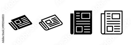 Newspaper icon vector illustration. news paper sign and symbolign