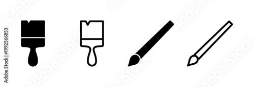 Paint icon vector illustration. paint brush sign and symbol. paint roller icon vector