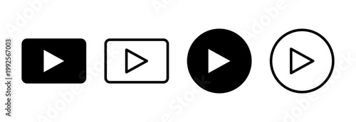 Play Icon vector illustration. Play button sign and symbol