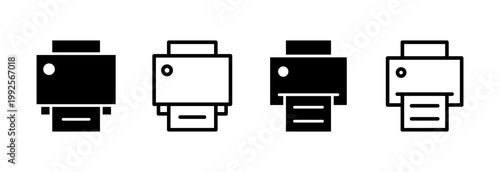 Print icon vector illustration. printer sign and symbol