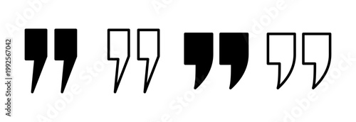 Quote icon vector illustration. Quotation mark sign and symbol