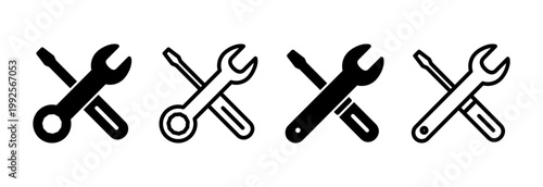 Repair tools icon vector illustration. tool sign and symbol. setting icon. Wrench and screwdriver. Service