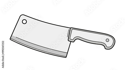 Butcher Knife Closeup.