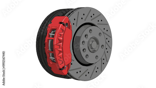 Car Brake Rotor Assembly.