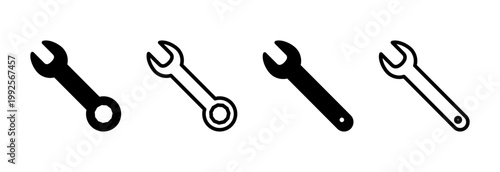 Wrench icon vector illustration. repair icon. tools sign and symbol