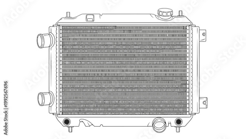 Car Radiator Close Up.