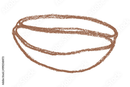 Hand drawn fresh roasted coffee bean Arabica robusta seed doodle Single element for print, web, design, decor