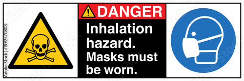 Safety Sign Danger Inhalation...