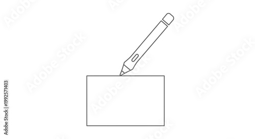 Digital Pen Writing on Blank Paper - Concept of Creativity, Ideas, and Digital Art