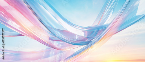 Radiant abstract lines - Generative AI