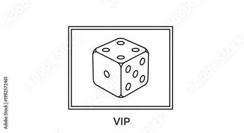 VIP Dice Icon - Lucky Number Seven Concept