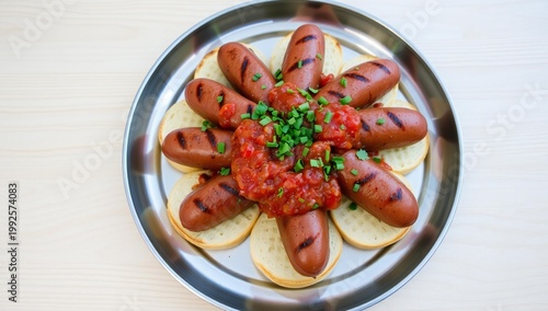 Culinary artistry: elegantly plated star-shaped dish with fresh herbs