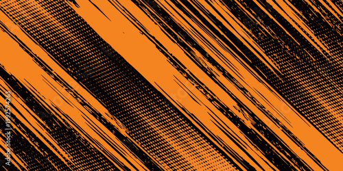 orange black brush Car sticker wrap pattern banner abstract sporty lines black orange color combination grunge brush modern pattern racing motorsport design.vector illustration. eps 10