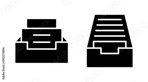 Archive folders icon set vector. Document vector icon. Archive storage icon.
