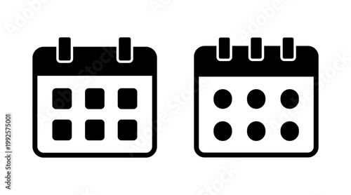Calendar icon set vector. Calender sign and symbol. Schedule icon symbol