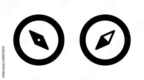 Compass icon set vector. arrow compass icon sign and symbol