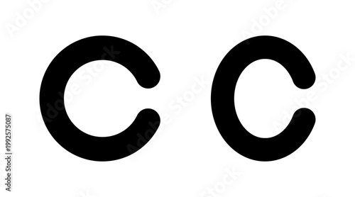 Copyright icon set vector. copyright sign and symbol