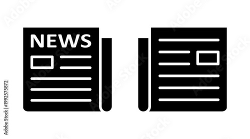 Newspaper icon set vector. news paper sign and symbolign