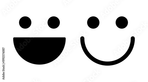 smile icon set vector. smile emoticon icon. feedback sign and symbol