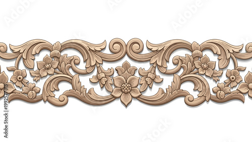 Ornate Gold Floral Border.