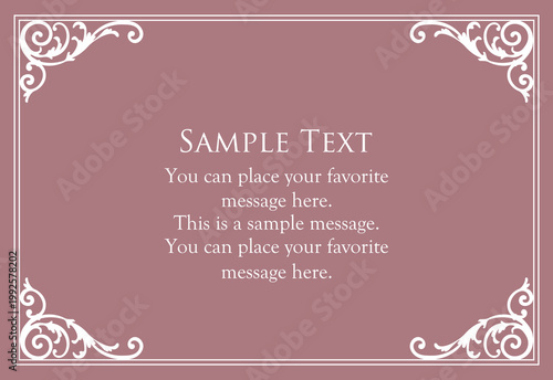 Tableau sur toile Romantic, luxurious, and charming antique-style frame for adults.