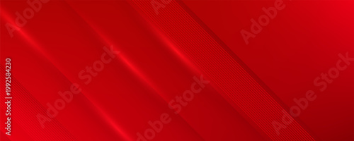 Abstract Red Gradient Background with Dynamic Diagonal Lines and Glossy Light Effects. Vector Illustration