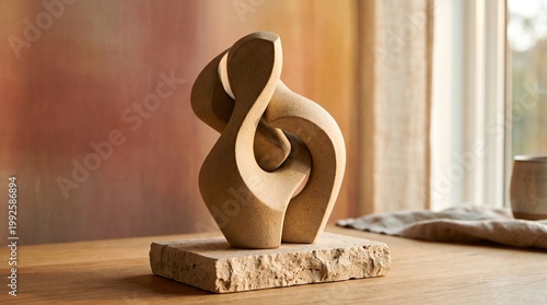 Abstract sculpture showcasing modern design and artistic expression