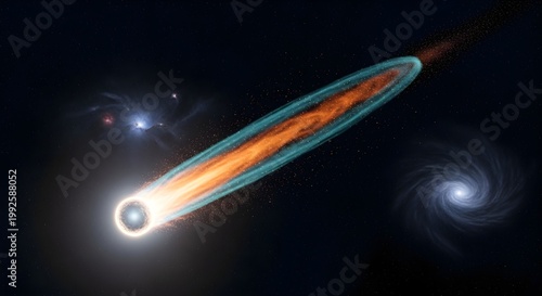 Detailed View of Lyrid Fireball Meteor with Ionization Trail