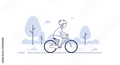 Person Riding a Bicycle Outdoors Freely.
