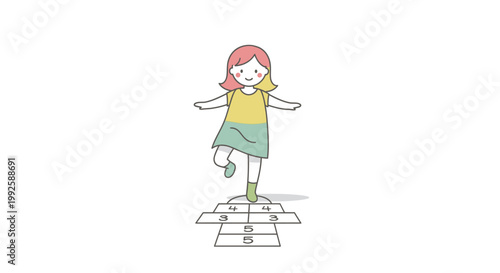 Little girl playing on steps outside.