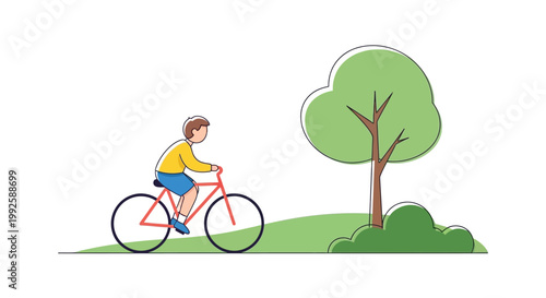 Woman Riding a Bicycle Outdoors Freely.