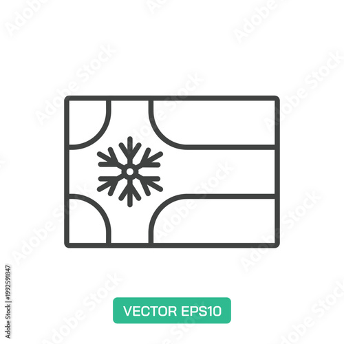 Winter Gift icon. Thin line icon vector
