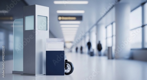 Passport and boarding pass at airport security gate
