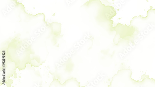 Watercolor texture with soft green and white hues on paper abstract art background