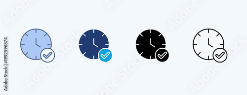 Real Time Multiple Icon Illustration Vector