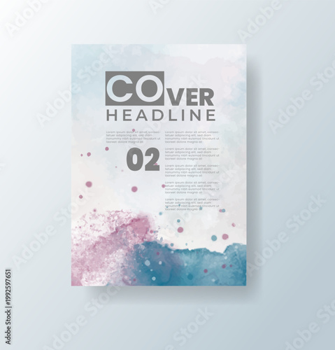 cards with bright colorful vector watercolor background. Design for your date, postcard, banner.