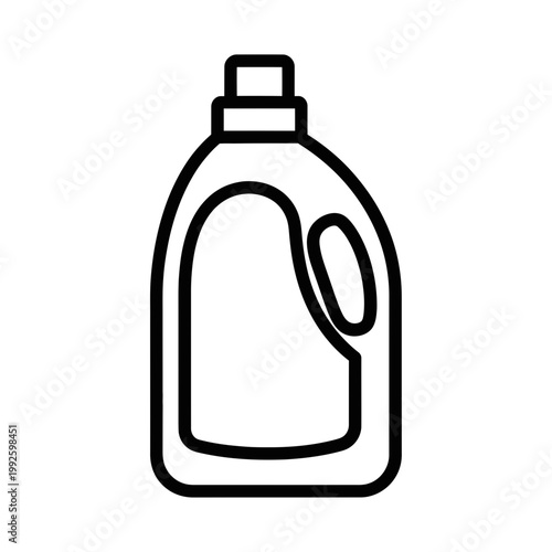 Laundry detergent bottle icon, simple outline vector illustration