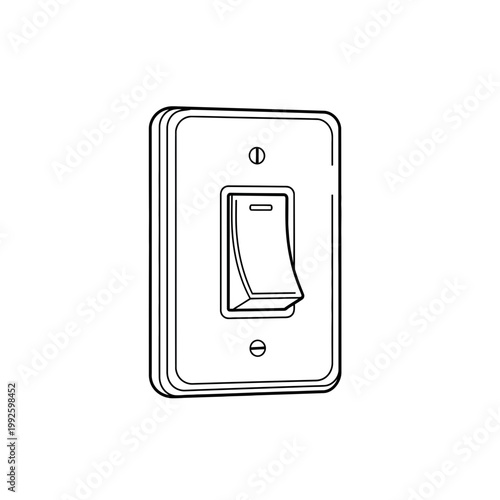 Light Switch Outline Drawing