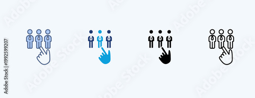Candidate Multiple Icon Illustration Vector