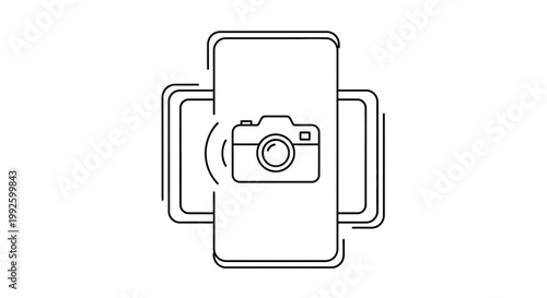 Smartphone Camera Rotation Icon: Capturing Photos and Videos with Mobile Device