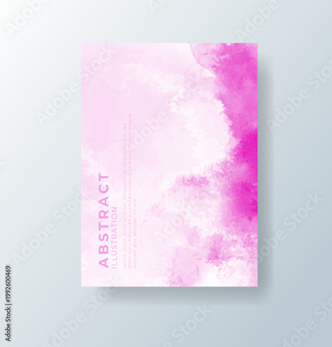 cards with bright colorful vector watercolor background. Design for your date, postcard, banner.
