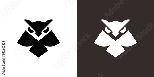 Dual meaning logo combining owl elements, symbolizing wisdom, insight, intelligence, and a sharp, thoughtful perspective within a modern and refined visual identity.