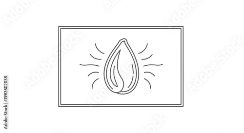 Seed Germination Icon, Growth, New Life, Organic Concept, Simple Line Art