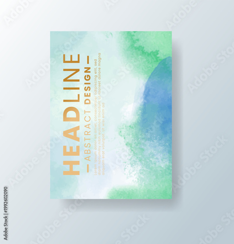cards with bright colorful vector watercolor background. Design for your date, postcard, banner.