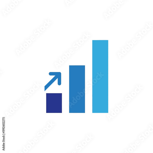 Free Download Bar Chart with Upward Arrow Illustrating Growth. - GFXLoad