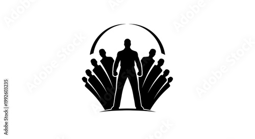 A group of people supporting a man.