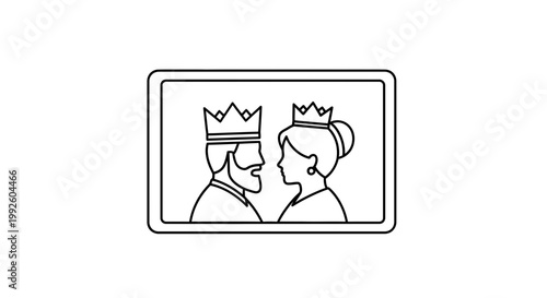 King and Queen Portrait Icon